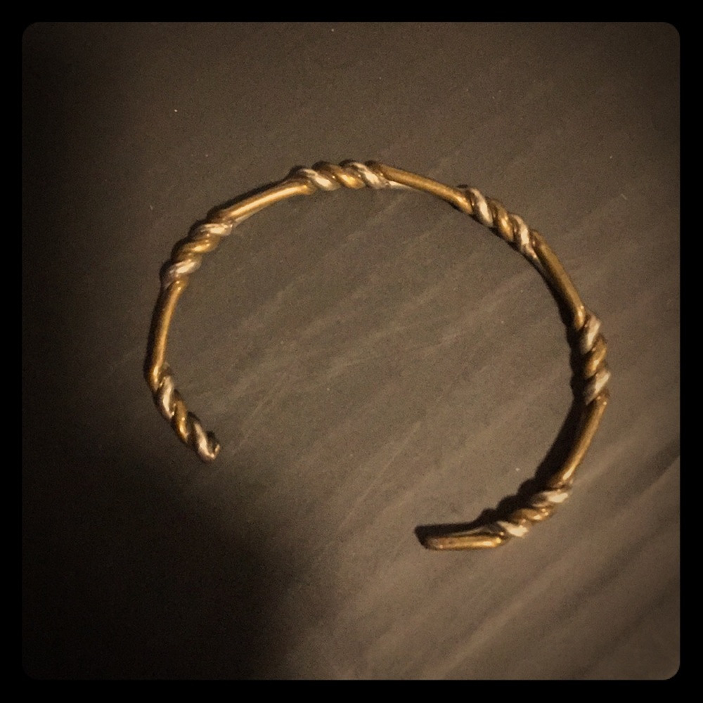 Modern brass and silver cuff